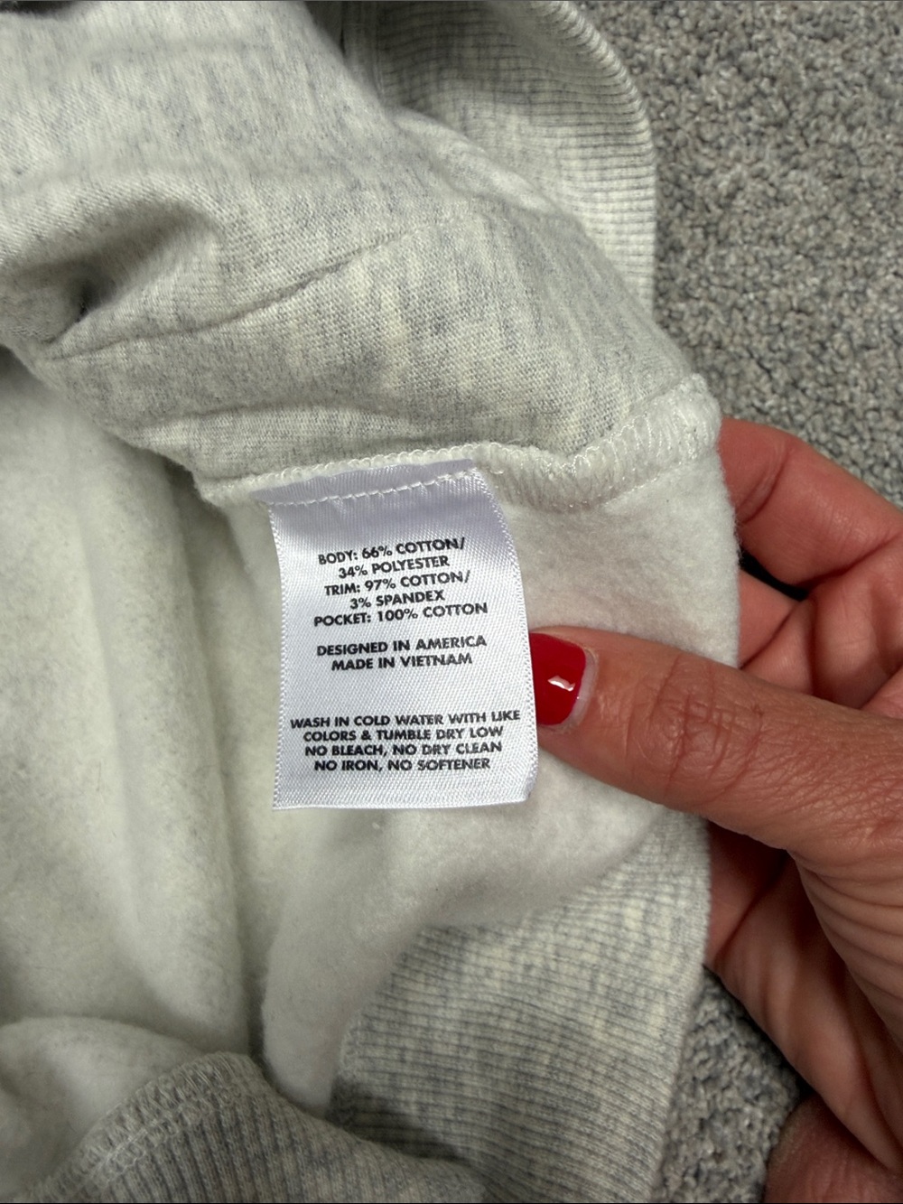 Rhoback Serenity Collegiate Half Zip - Light Gray Notre Dame - Picture 7 of 9